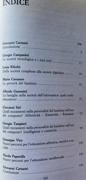 BAMBINO E SOCIETÀ DEL COMPUTER: QUALE EDUCAZIONE?