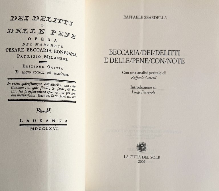 BECCARIA: DEI DELITTI E DELLE PENE CON NOTE | Immagine Gallery 4