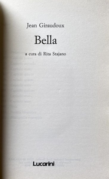 BELLA. A CURA DI RITA STAJANO