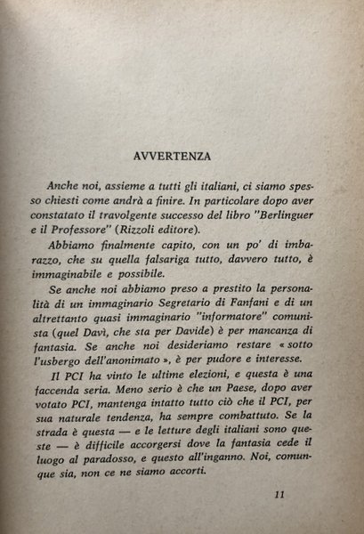 BERLINGUER E L'AVVOCATO. IL PRIMO ROMANZO DI FANTAPOLITICA DOPO IL …