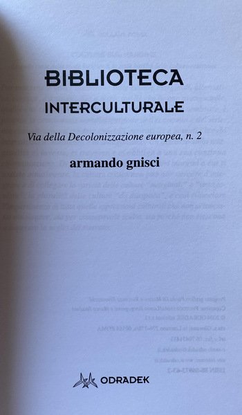 BIBLIOTECA INTERCULTURALE. VIA DELLA DECOLONIZZAZIONE EUROPEA, N. 2