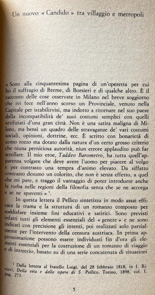 BREVE SOGGIORNO IN MILANO DI BATTISTINO BAROMETRO. A CURA DI …