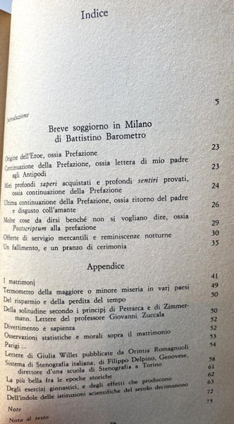 BREVE SOGGIORNO IN MILANO DI BATTISTINO BAROMETRO. A CURA DI …