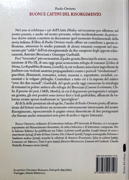 BUONI E CATTIVI DEL RISORGIMENTO. I ROMANZI DI GARIBALDI E …