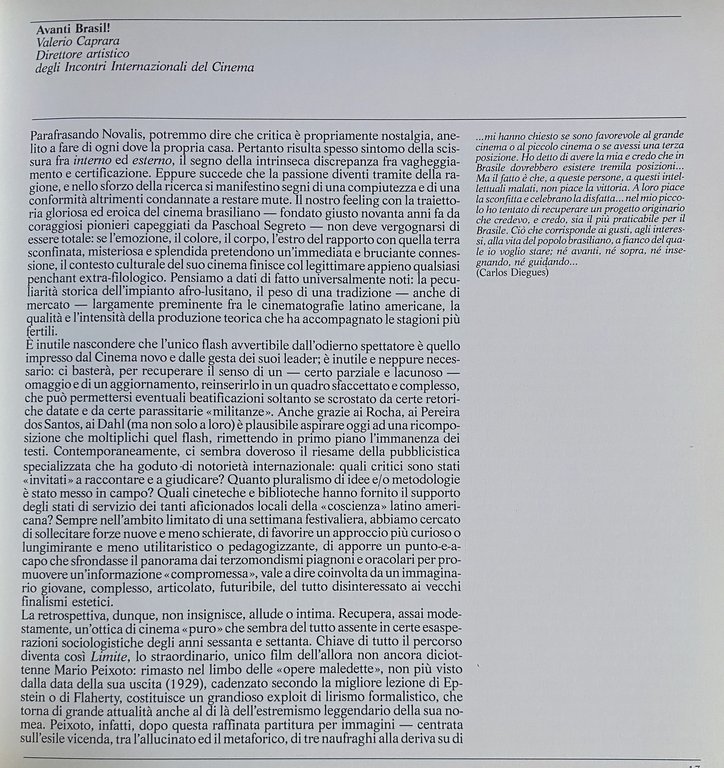 BYE BYE BRASIL. IL CINEMA BRASILIANO FRA TRADIZIONE E RINNOVAMENTO …