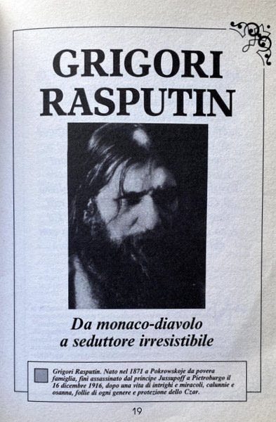 CAGLIOSTRO, RASPUTIN, NOSTRADAMUS E ALTRI 20 PERSONAGGI DEL MISTERO