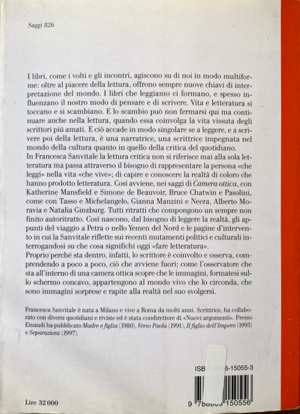 CAMERA OTTICA. PAGINE DI LETTERATURA E REALTÀ