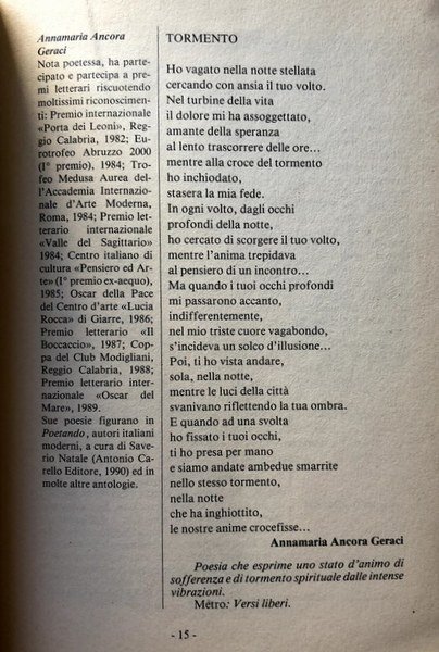 CANZONIERE NAZIONALE. RASSEGNA DI POESIA DI AUTORI ITALIANI