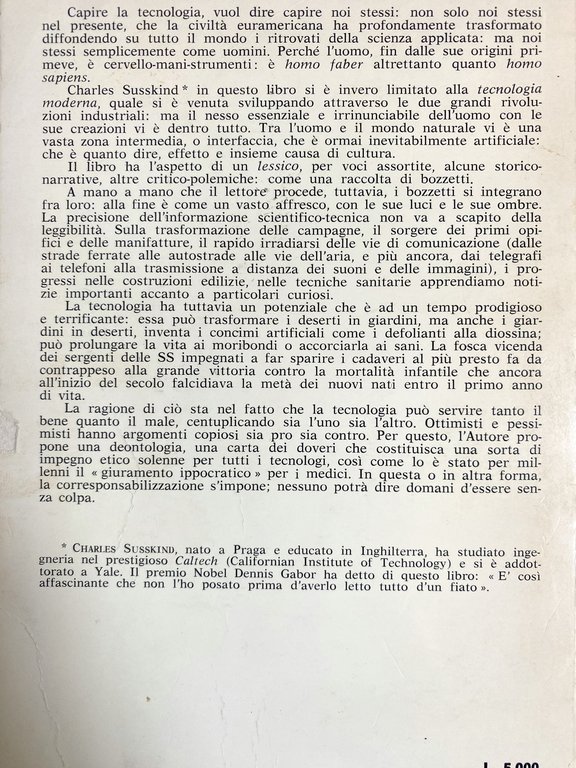 CAPIRE LA TECNOLOGIA. LESSICO DELLE CREAZIONI E CARTA DEI DOVERI