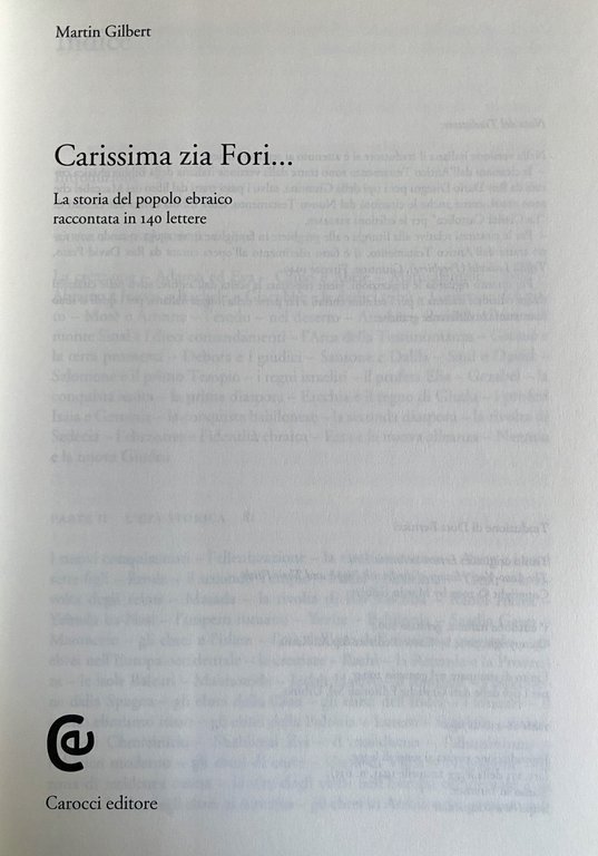 CARISSIMA ZIA FORI. LA STORIA DEL POPOLO EBRAICO RACCONTATA IN … | Immagine Gallery 6