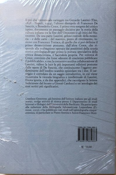 CARTEGGIO CROCE-LAURINI. A CURA DI GIANLUCA GENOVESE