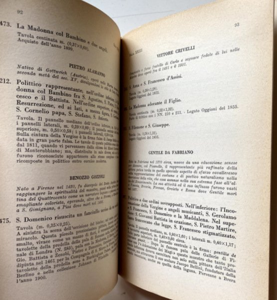 CATALOGO DELLA PINACOTECA DI BRERA IN MILANO. CON 42 ILLUSTRAZIONI