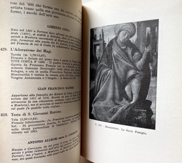 CATALOGO DELLA PINACOTECA DI BRERA IN MILANO. CON 42 ILLUSTRAZIONI