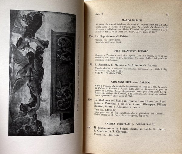 CATALOGO DELLA PINACOTECA DI BRERA IN MILANO. CON 42 ILLUSTRAZIONI