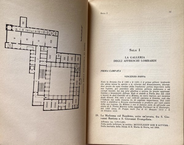 CATALOGO DELLA PINACOTECA DI BRERA IN MILANO. CON 42 ILLUSTRAZIONI