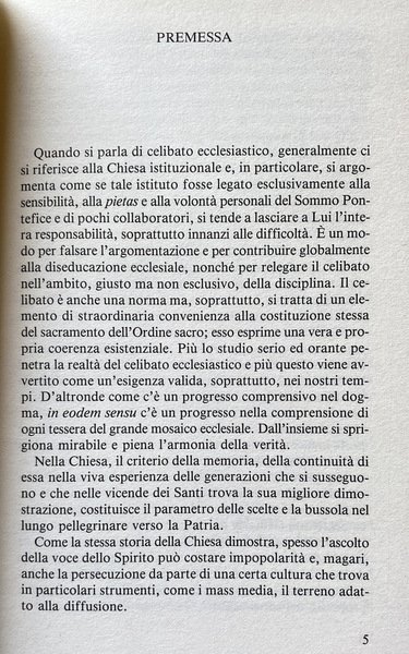 CELIBATO E MAGISTERO. INTERVENTI DEI PADRI NEL CONCILIO VATICANO II …