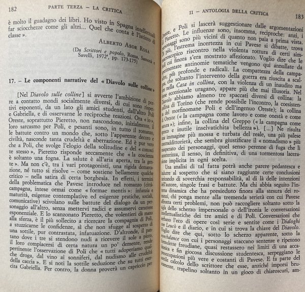 CESARE PAVESE. INTRODUZIONE E GUIDA ALLO STUDIO DELL'OPERA PAVESIANA. STORIA …