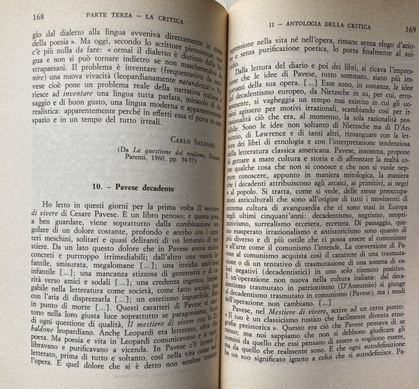 CESARE PAVESE. INTRODUZIONE E GUIDA ALLO STUDIO DELL'OPERA PAVESIANA. STORIA …