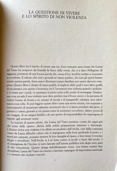 CHE COS'È LA NON VIOLENZA