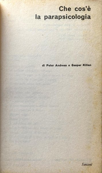 CHE COS'È LA PARAPSICOLOGIA
