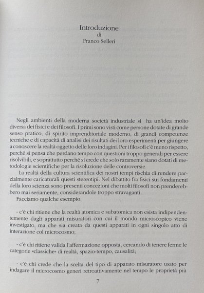 CHE COS'È LA REALTÀ. DIBATTITO NELLA FISICA CONTEMPORANEA. A CURA …