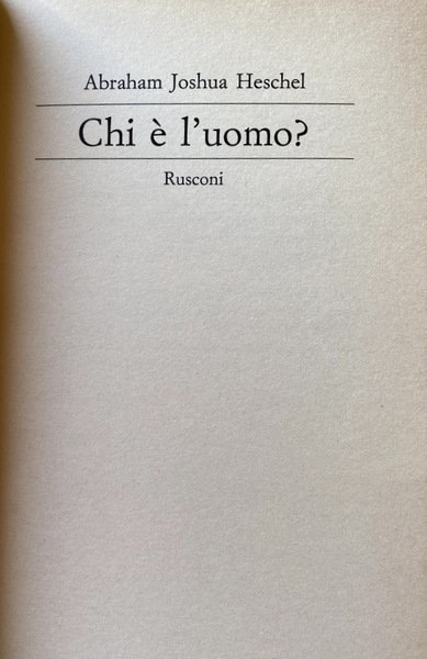 CHI È L'UOMO?