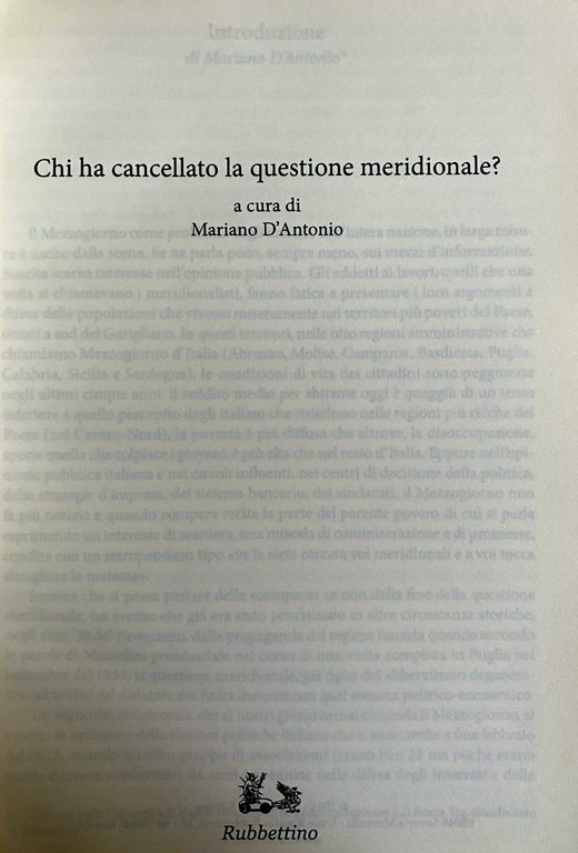 CHI HA CANCELLATO LA QUESTIONE MERIDIONALE?