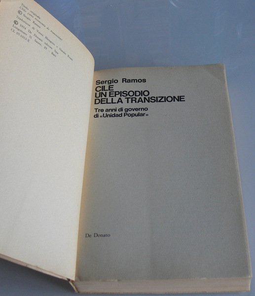 CILE UN EPISODIO DELLA TRANSIZIONE. TRE ANNI DI GOVERNO DI …