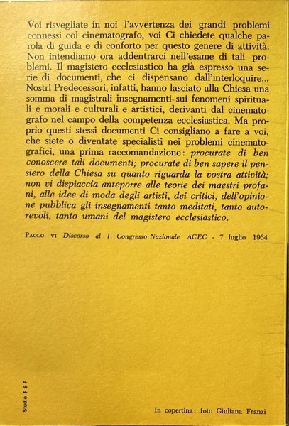 CINEMA CHE COSA NE PENSA LA CHIESA? A CURA DELLA …