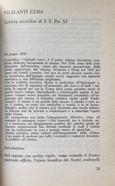 CINEMA CHE COSA NE PENSA LA CHIESA? A CURA DELLA …