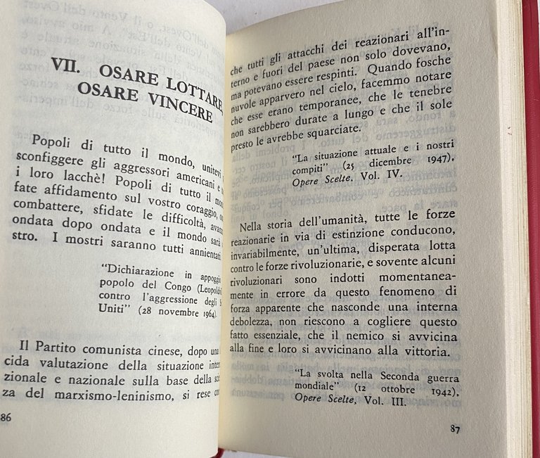 CITAZIONI DALLE OPERE DEL PRESIDENTE MAO TSE-TUNG. LIBRETTO ROSSO. Con … | Immagine Gallery 12