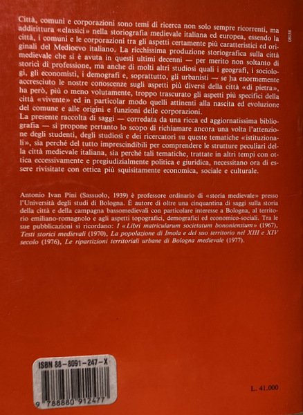 CITTÀ, COMUNI, CORPORAZIONI NEL MEDIOEVO ITALIANO