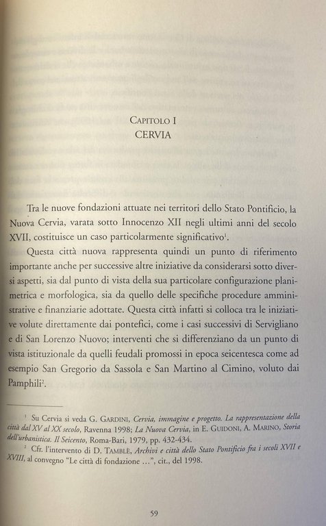 CITTÀ NUOVE. PROGETTI, MODELLI, DOCUMENTI STATO DELLA CHIESA E REGNO …