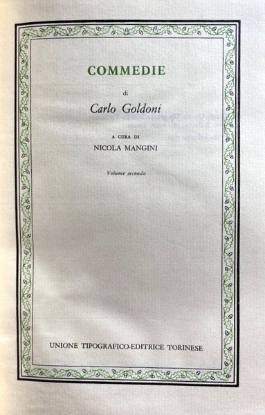 COMMEDIE (VOLUME 1-2-3-). A CURA DI NICOLA MANGINI