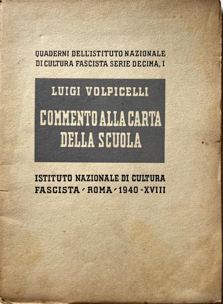 COMMENTO ALLA CARTA DELLA SCUOLA