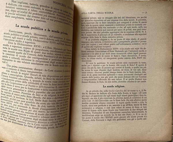 COMMENTO ALLA CARTA DELLA SCUOLA