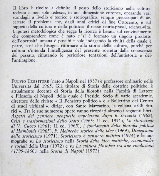 COMPRENSIONE STORICA E CULTURA. REVISIONI STORICISTICHE