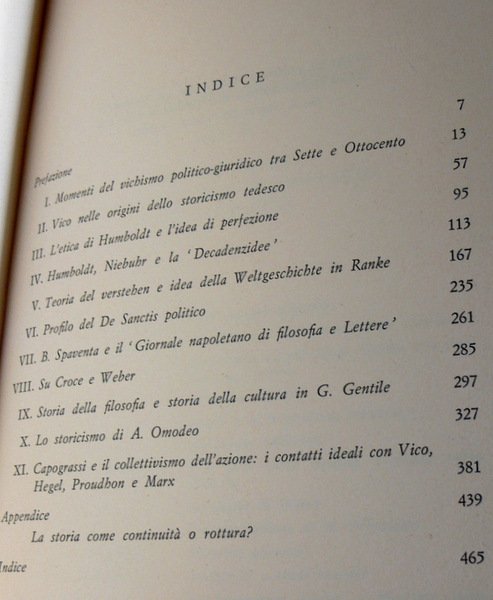 COMPRENSIONE STORICA E CULTURA. REVISIONI STORICISTICHE