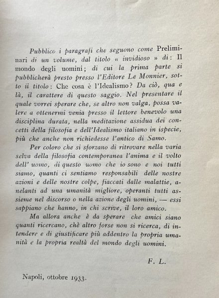 CONCETTO DI UNA REALTÀ DEL MONDO E CONCETTO DELLA PERSONA