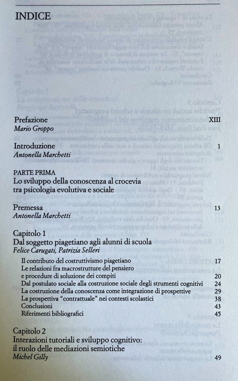 CONOSCENZA, AFFETTI, SOCIALITÁ. VERSO CONCEZIONI INTEGRATE DELLO SVILUPPO