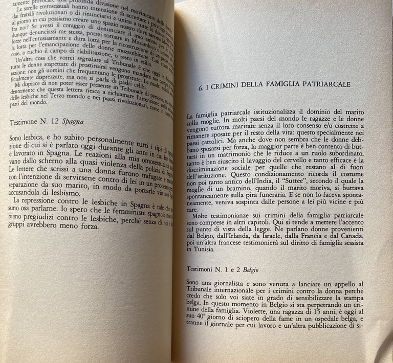 CRIMINI CONTRO LE DONNE. ATTI DEL TRIBUNALE INTERNAZIONALE 4-8 MARZO …