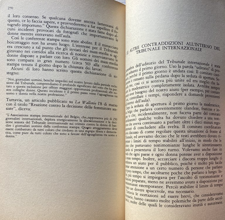 CRIMINI CONTRO LE DONNE. ATTI DEL TRIBUNALE INTERNAZIONALE 4-8 MARZO …