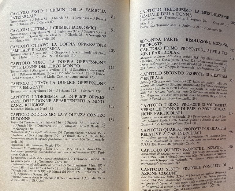 CRIMINI CONTRO LE DONNE. ATTI DEL TRIBUNALE INTERNAZIONALE 4-8 MARZO …