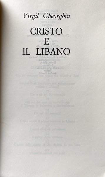 CRISTO E IL LIBANO CITTÀ ARMONIOSA. A CURA DI MAURIZIO …