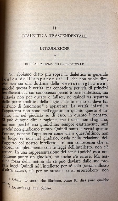 CRITICA DELLA RAGION PURA. (VOLUMI 1-2, Glossario a cura di …