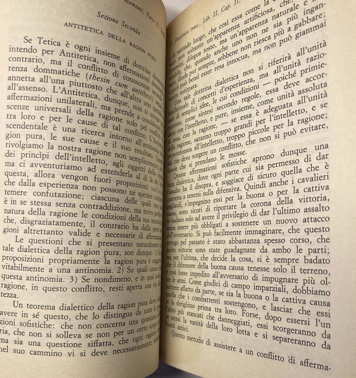 CRITICA DELLA RAGION PURA. (VOLUMI 1-2, Glossario a cura di …
