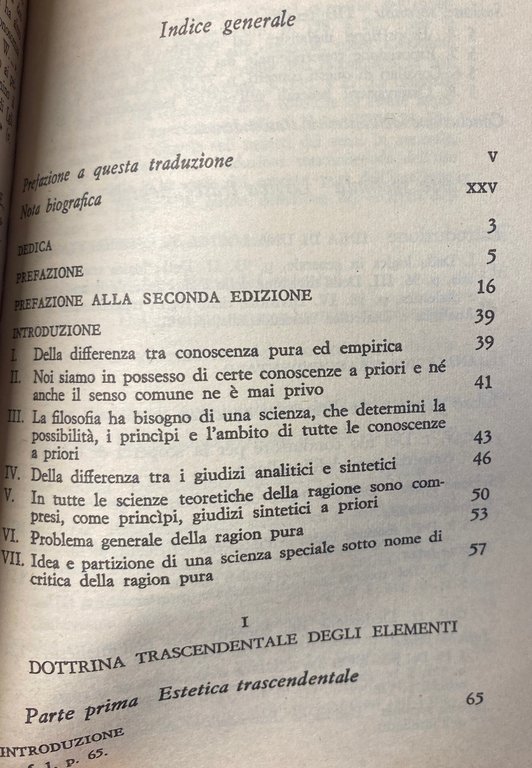 CRITICA DELLA RAGION PURA. (VOLUMI 1-2, Glossario a cura di …