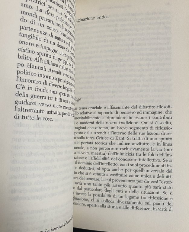 CRITICA DELLA VITA INTIMA. SOGGETTIVITÀ E GIUDIZIO IN HANNAH ARENDT