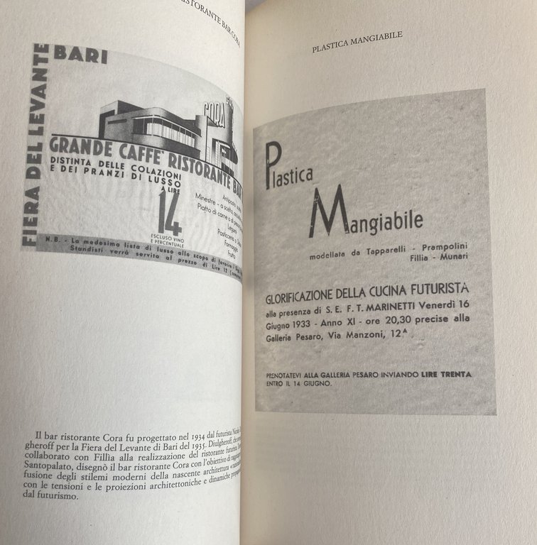 CUCINA FUTURISTA. MANIFESTI TEORICI, MENU E DOCUMENTI.
