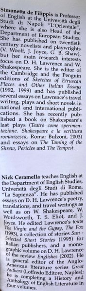 D.H. LAWRENCE AND LITERARY GENRES. A CURA DI SIMONETTA DE …